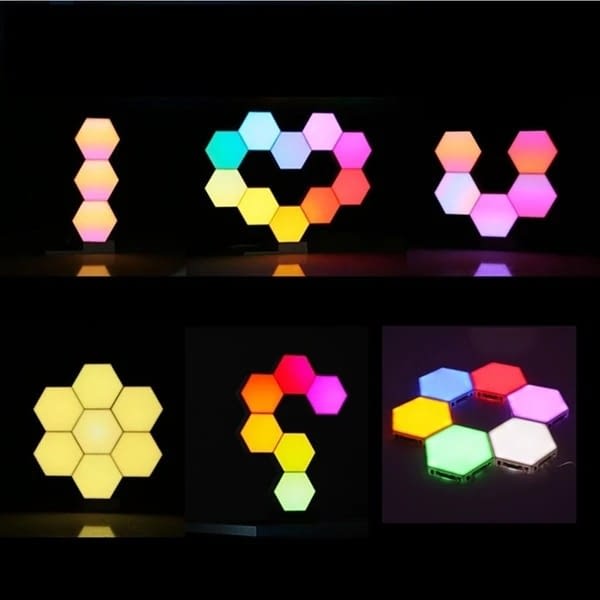 Colorful Hexagon Wall Lights with Remote PennySays